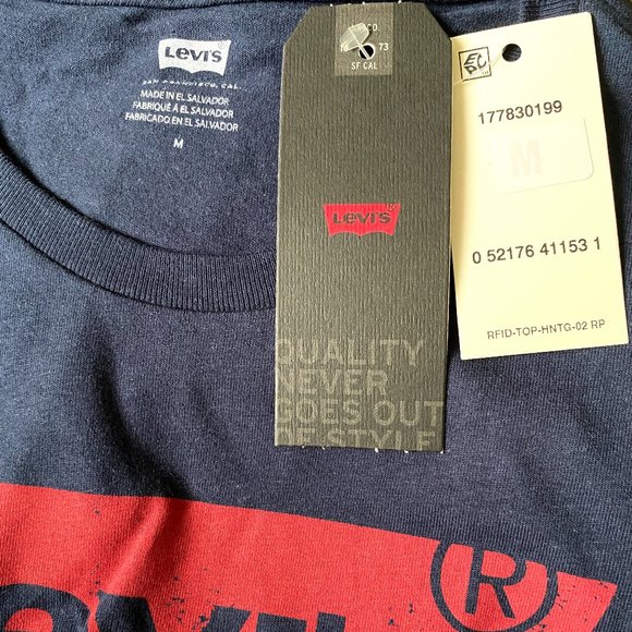 💖MEGA SALE💖Levi’s Men's Graphic Set-in Neck blue Cotton Size M/L/XL 177830199 - Picture 3 of 3